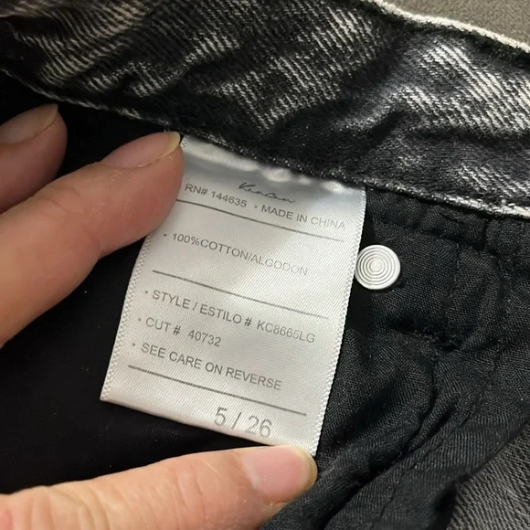 Kancan 5/26 acid wash jogger jeans 5 pockets zipperfly 100% cotton - Picture 9 of 12